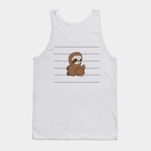 Slothy Shy Cute Lazy Kawaii Baby Sloth Tank Top